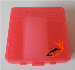 Caja Porta Municion Mtm 38 / 357 Magnum 100 Tiros Roja