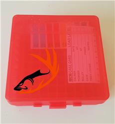 Caja Porta Municion Mtm 44 magnum 100 Tiros Roja